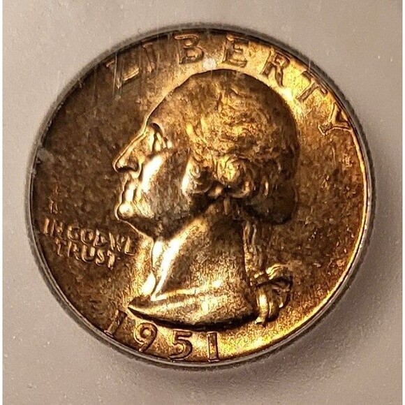 1951 Washington Quarter MS67 ICG Toned - Picture 3 of 4